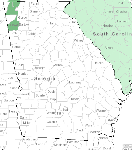 The range of Baptisia australis var. australis